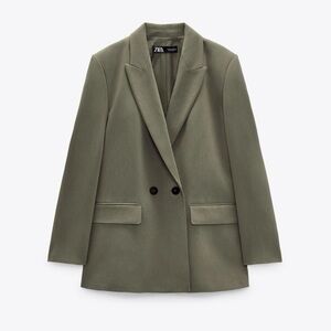 Zara Oversized Double Breasted Blazer